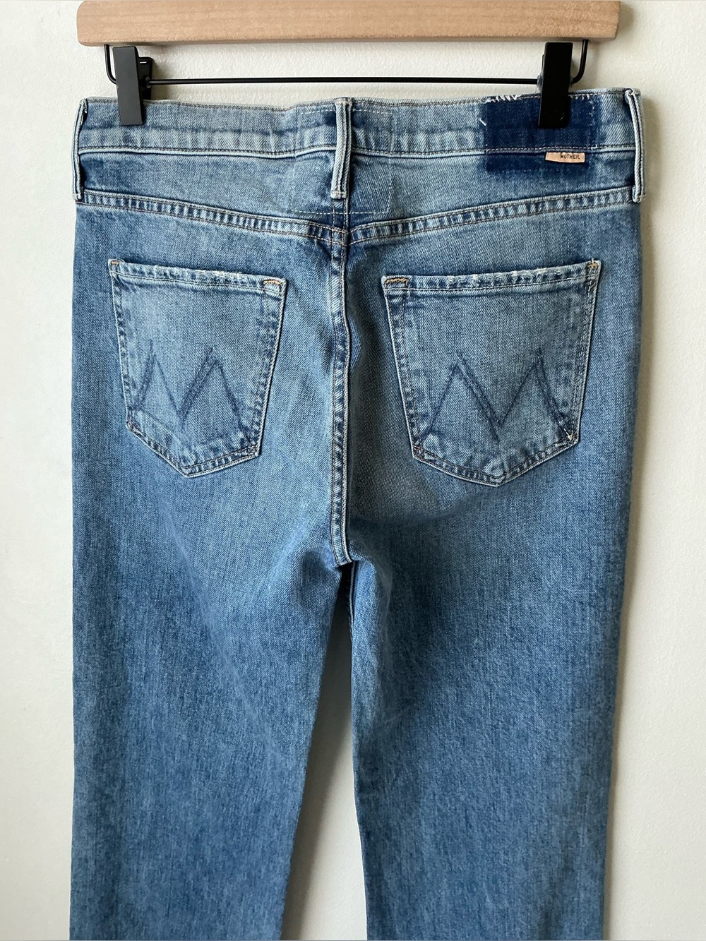 MOTHER SUPERIOR Jeans Duster Skimp Cuff Horsin’ Around Light Blue Size 27 - Picture 6 of 15
